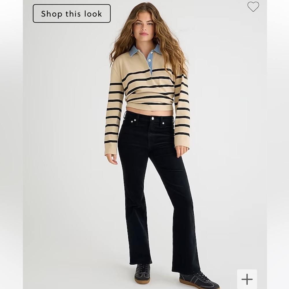 J. Crew High-rise slim demi-boot pant in corduroy